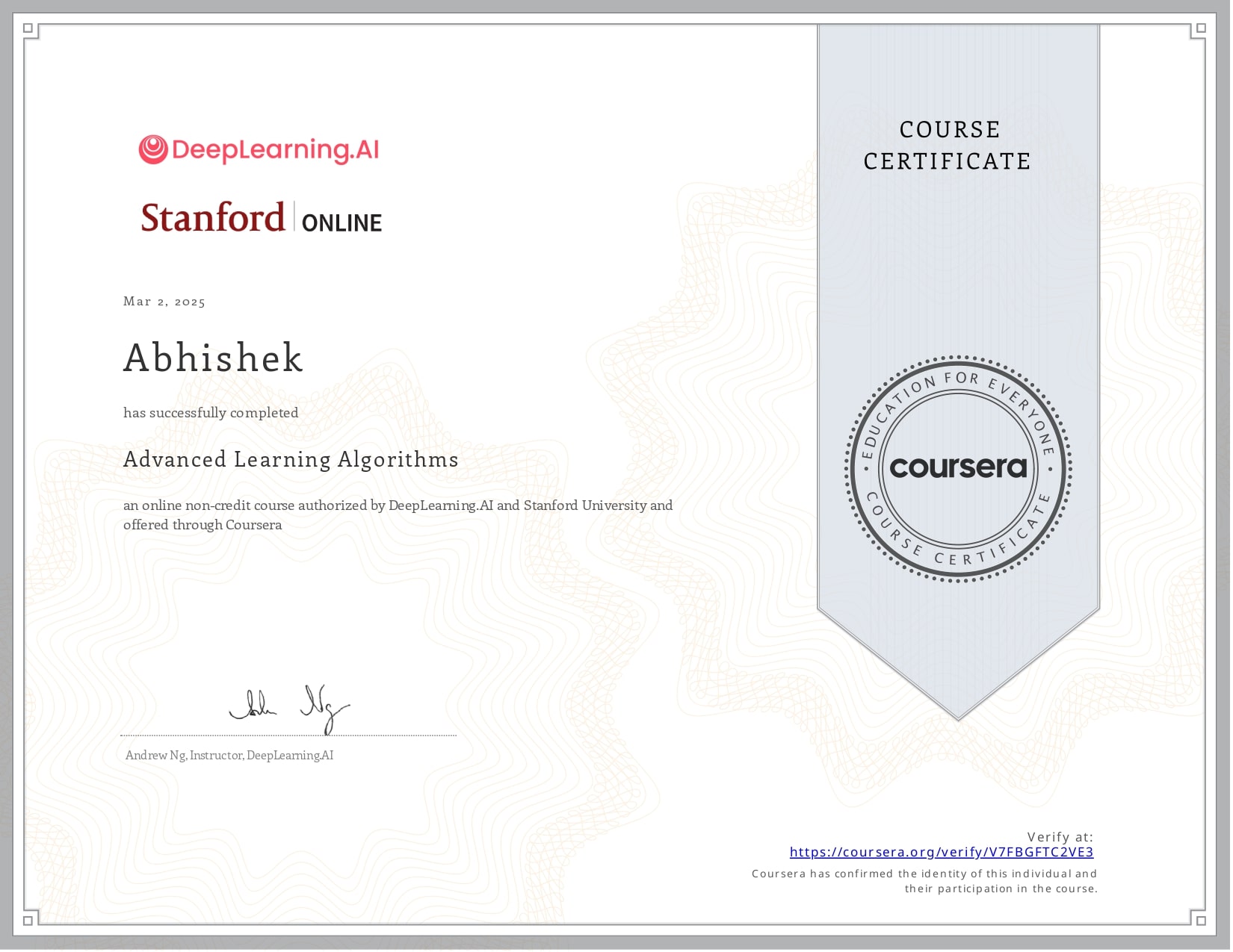 certificate