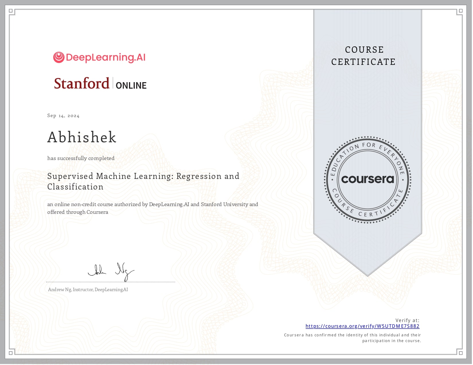 certificate